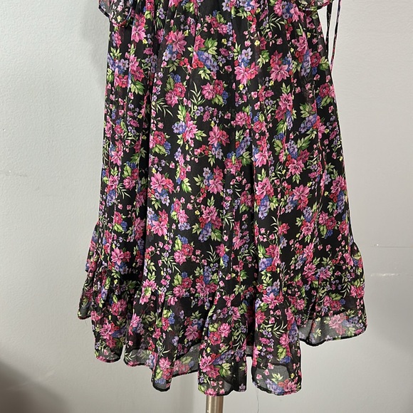 Zara Chiffon Floral Ruffle Strap Layered Skirt size XS - Picture 6 of 11